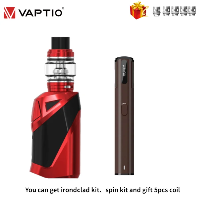Электронная сигарета Vaptio IRONCLAD C Kit 50 Вт с атомайзером 2 мл и встроенным
