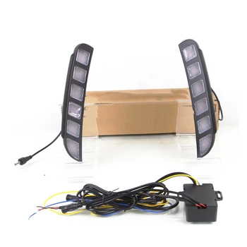 

NEW-2Pcs for 2016-2018 EXPLORER DRL 2-Color Daytime Running Light Fog Lights