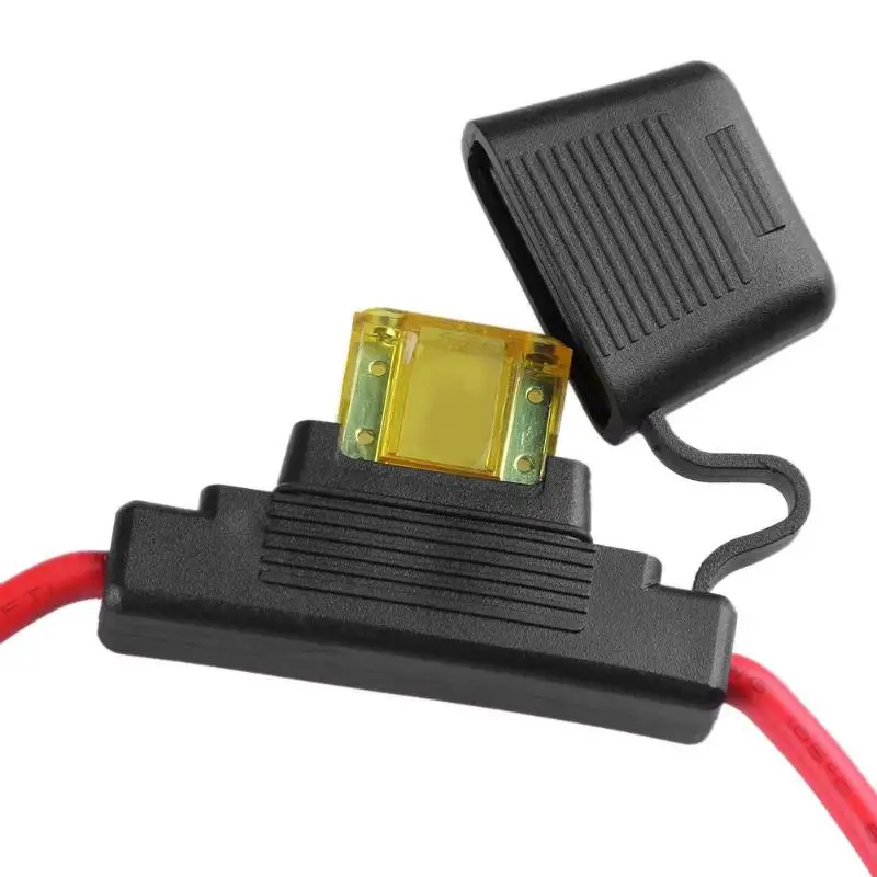18AWG 10AWG в линии автомобиля лезвие держатель предохранителя Водонепроницаемый Прочный Малый свинцовый Тип практичная крышка красный провод Лодка Грузовик