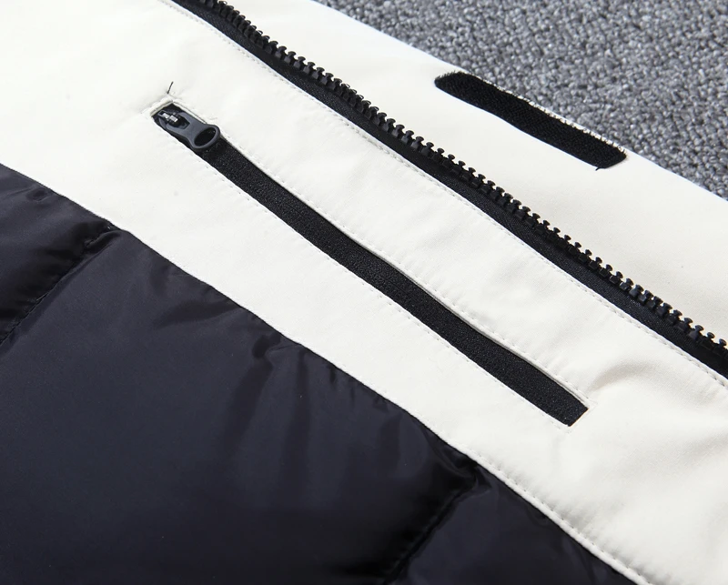 Мужская куртка пуховик на утином пуху теплая парка с большим воротником из