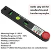 230mm 4in1 digital protractor angle ruler spirit level universal level ruler woodworking angle 360 degree angle protractor 6