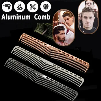 

1PC Stainless Steel Comb Professional Salon Hair Hairdressing Anti-static Barbers Comb Rose Gold Gray Silver Comb Brushes