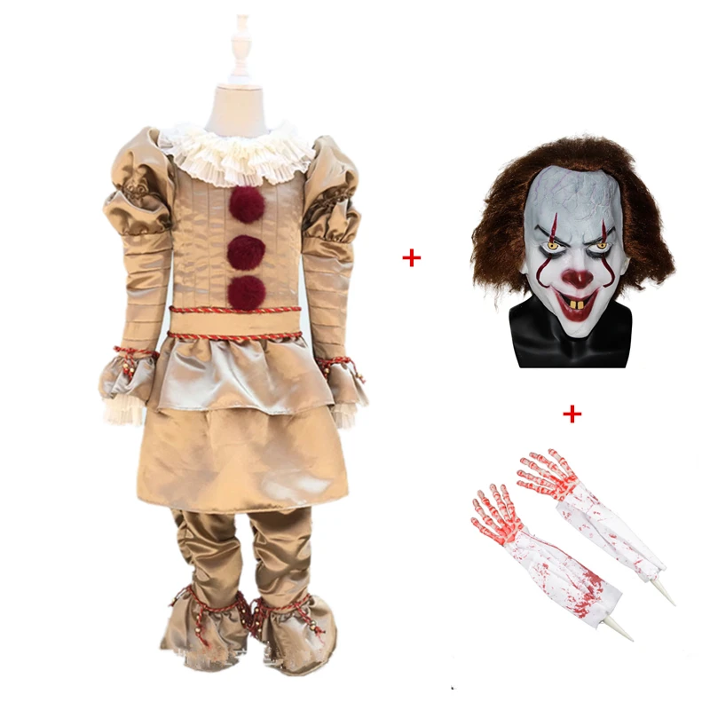 Детская одежда; коллекция года; костюм для косплея Стивен Кинга IT 2 It: Chapter Two Pennywise; костюм клоуна для детей; карнавальные вечерние костюмы на Хэллоуин - Цвет: Adult