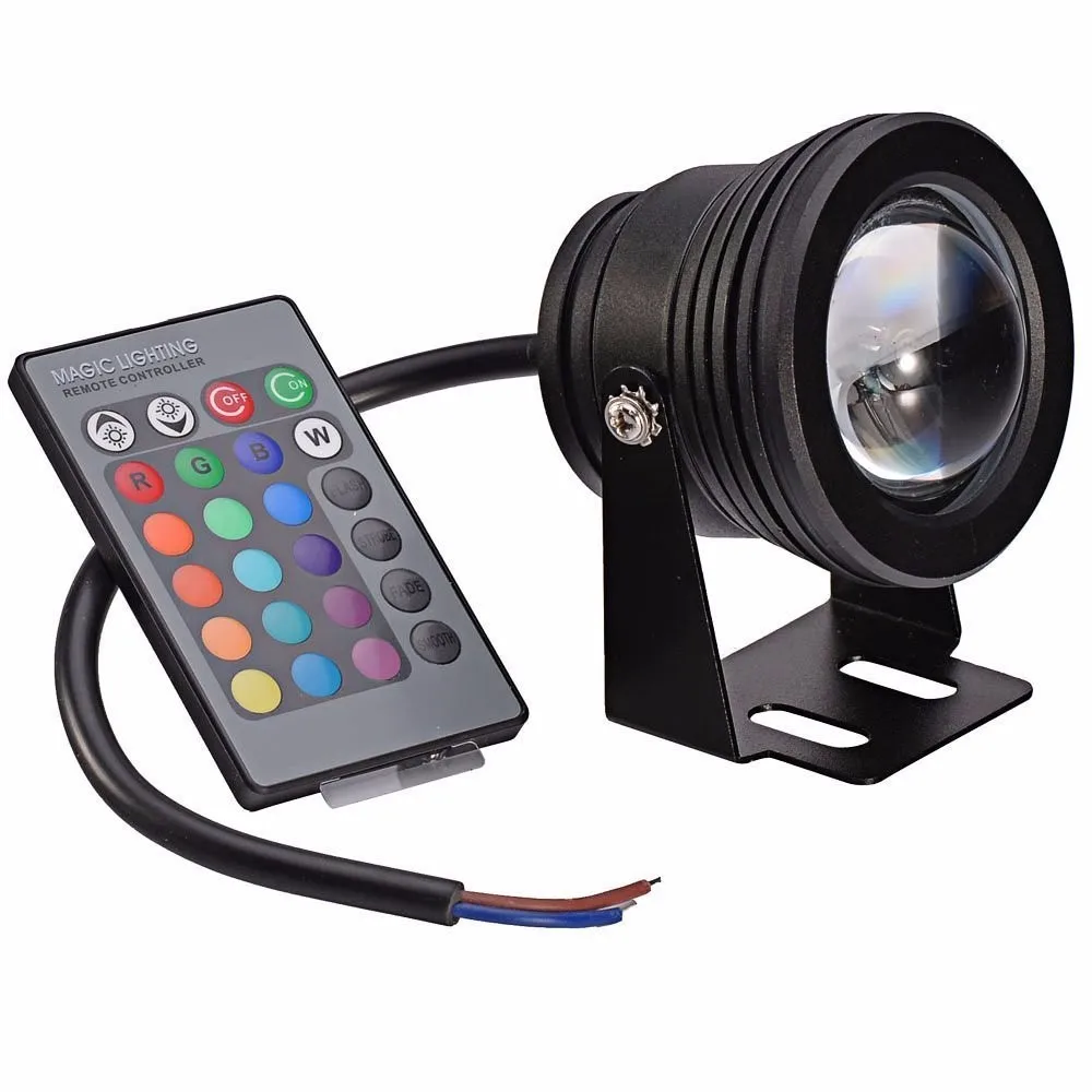 

12V 10W RGB Outdoor 16 Colors LED Underwater Fountain Light Swimming Pool Pond Fish Tank Aquarium LED Light Lamp IP68 Waterproof