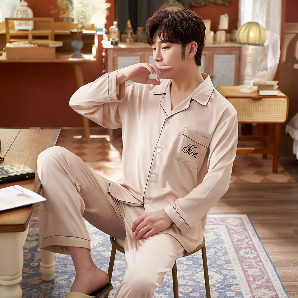 Men Satin 2PCS Sleepwear 