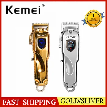 

Kemei Portable High Power Hair Clipper Wireless Haircut Machine For Men Professional Retro Oil head Electric Cordless Trimmer