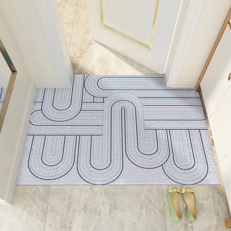 

Floor Bathroom Rug Kitchen Rug Home Hallway Door Rug Carpet Custom Pattern Non-slip PVC Rugs Carpet Can Be Cut Entrance Door Rug