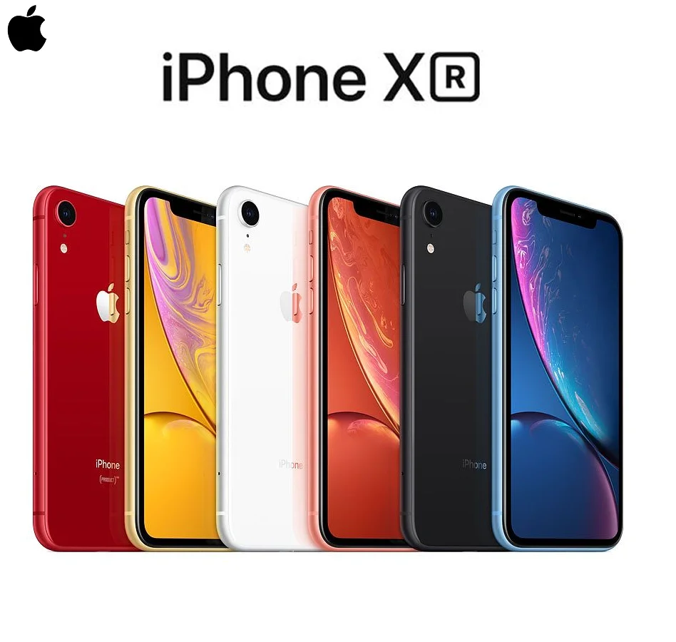 Original nouveau Apple iPhone XR 6.1 &quotcran rtine liquide 4G LTE IOS Smartphone FaceID 12MP camra IP67 tanche pour lɾxtrieur |