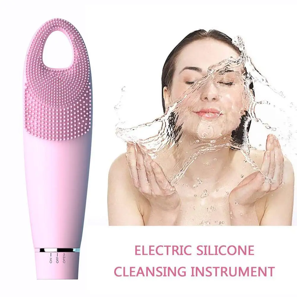 

Electric Silicone Face Cleansing Brush Face Cleansing Massage Vibration Brush Skin Washing Waterproof Ultrasonic Deep Brush W5W8
