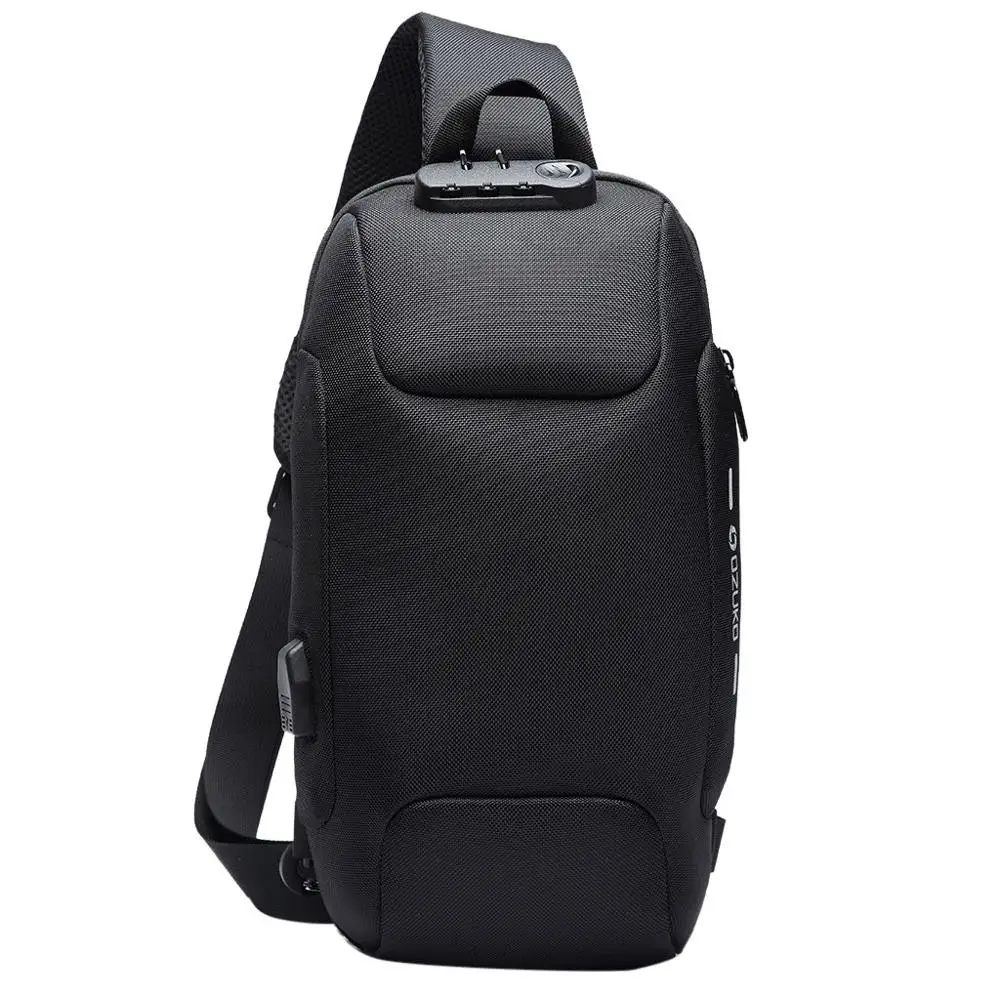 

New Leisure Travel Single Shoulder Backpack USB Charge Anti Theft Security Chest Backpack For Men Women Casual Crossbody Bag