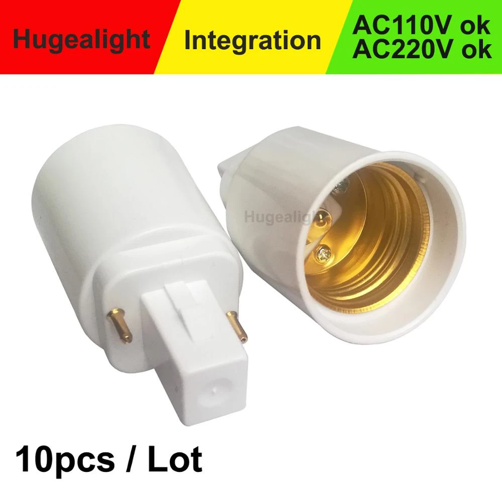 BianchiPatricia G24 to E27 Socket Base Screw LED Lamp Halogen Light Bulb Adapter Converter