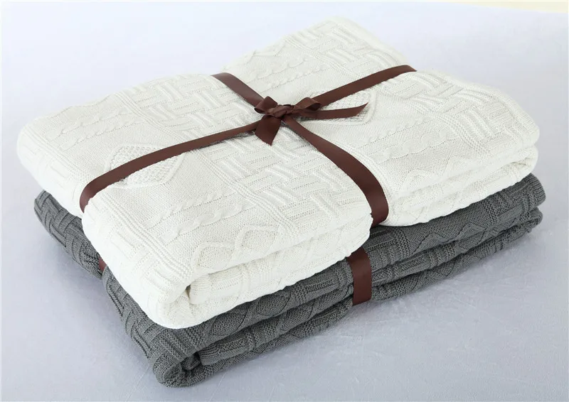 Толстый плюс бархат стиль вязаное одеяло осень и зима диван одеяло