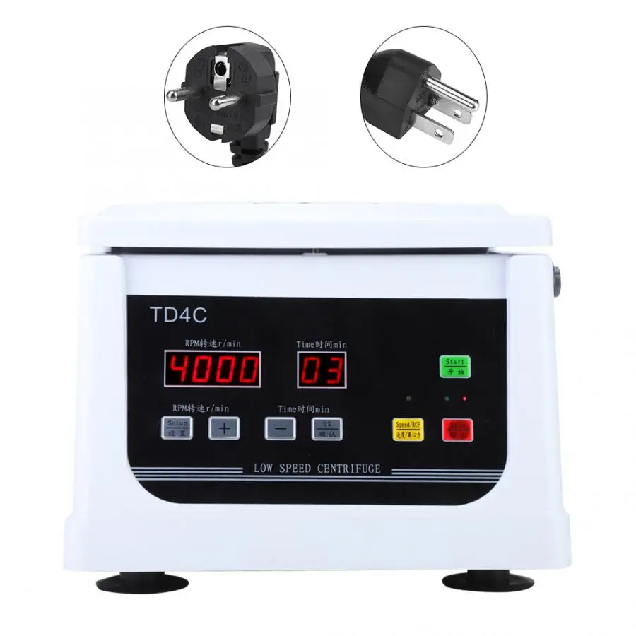 TD4C мини 4000R/min Лабораторная центрифуга медицинская практическая машина электрическая полуавтоматическая низкоскоростная настольная центрифуга