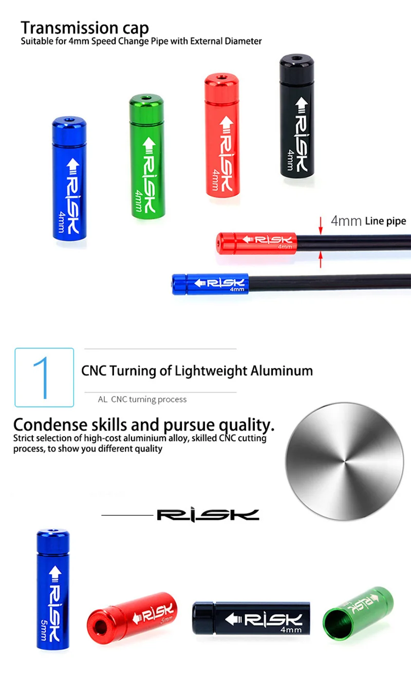 2 шт. MTB велосипед сдвиг тормозной кабель крышка s Алюминий 4 мм 5 мм велосипедный переключатель тормозной кабель корпус концевые наконечники Крышка для горного велосипеда