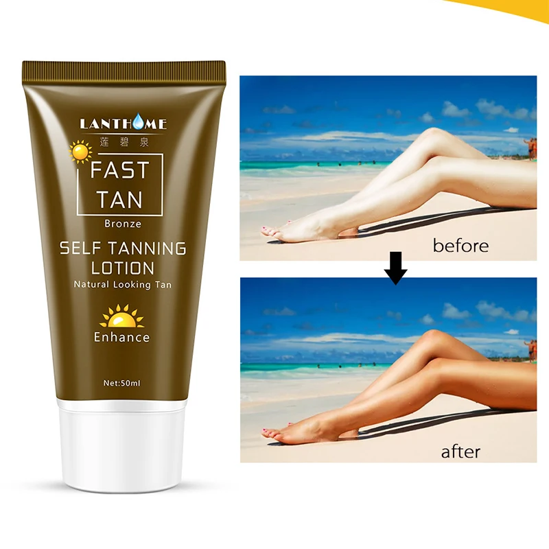 

Lanthome 50ml Fast Body Bronzer Self Sun Tanner Shine Brown Premium Tanning Cream Enhance Lotion Skin Care Natural Fake Tan