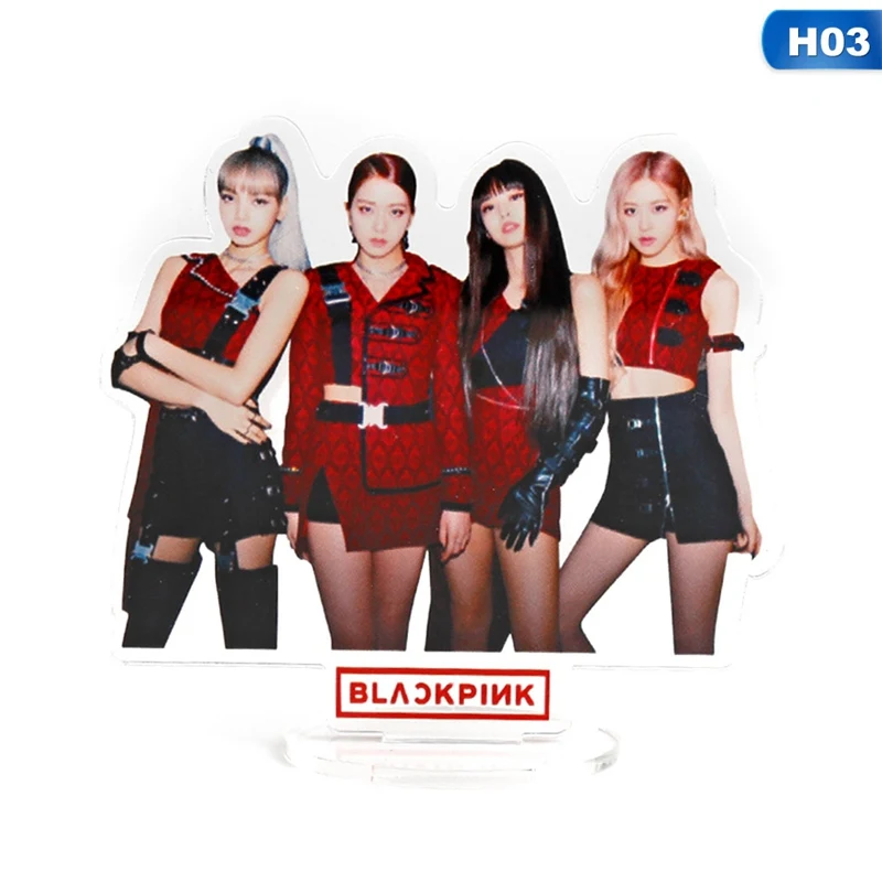 1 шт. Blackpink членов акриловая подставка фигурка кукла Лиза стол Декор Канцелярский набор - Цвет: 3