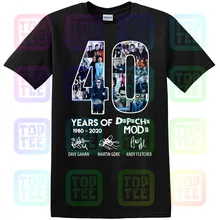 40 Year Of Depeche Shirt Mode 1980- футболка с коротким рукавом черного и темно-синего цвета для мужчин и женщин S-3XL
