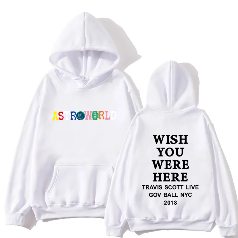 

2020 TRAVIS SCOTT ASTROWORLD WISH YOU WERE HERE HOODIES fashion letter ASTROWORLD HOODIE streetwear Man woman Pullover Sweatshir