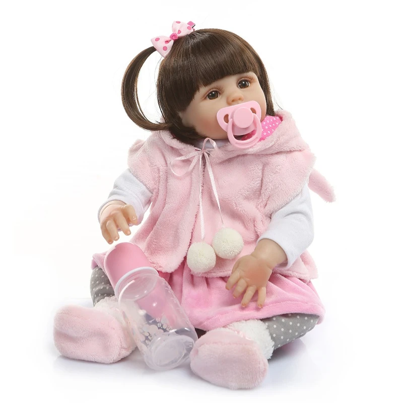 48CM-Full-Silicone-Body-Reborn-Baby-Doll-Toy-For-Girl-Vinyl-Newborn-Princess-Babies-Bebe-Bathe