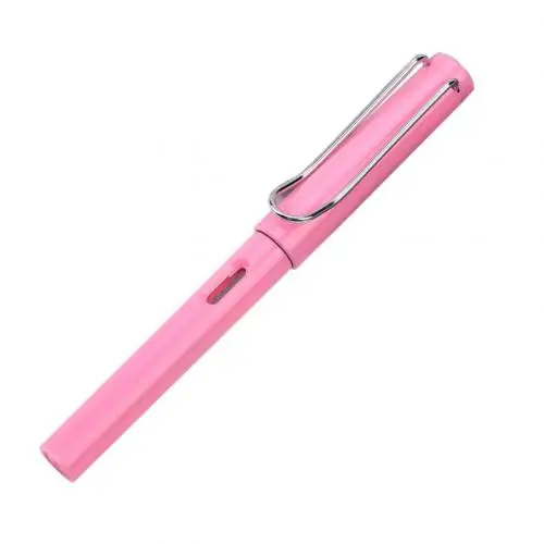 0,38 мм студенческие занятия каллиграфией гладкие пишущие пластиковые тонкие перьевые ручки - Цвет: Розовый