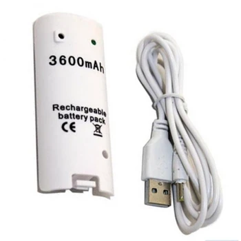

3600mAH Rechargeable Battery Charger Cable For Nintendo Wii Remote Controller Game Accessories
