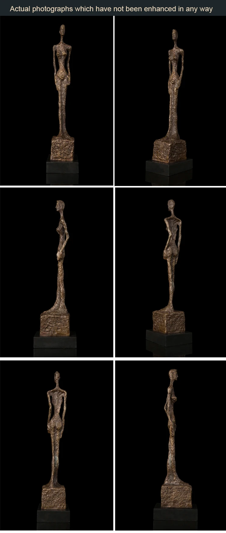 Бронзовая скульптура Giacometti абстрактная статуя ходячих людей Декоративная скульптура