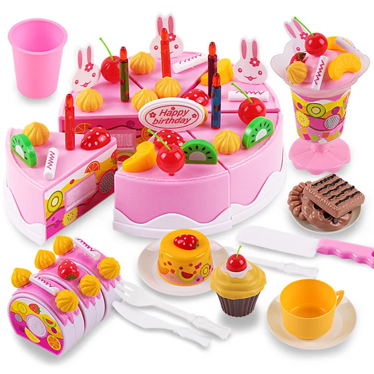 Детский Фруктовый Набор тортов, режущий домик для игры на день рождения, игрушки Diy75 a, аксессуары, счастливые игрушки