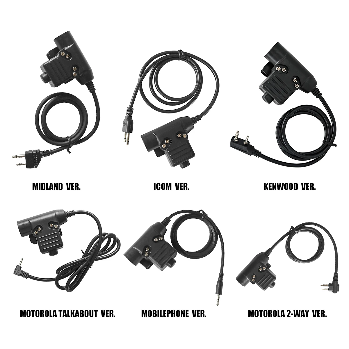 Tactical headsetU94 PTT система Военная гарнитура адаптер Plug Push to Talk для Kenwood/Motorola 2
