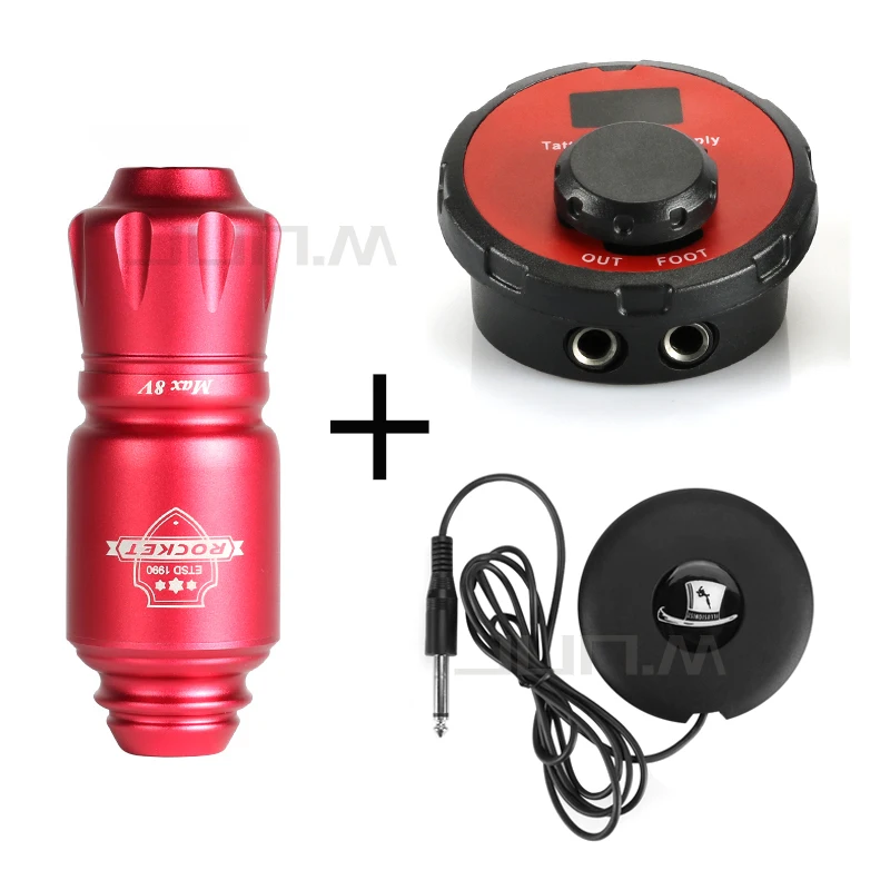 

Professional Aluminum Mini Tattoo Motor Machine Magician Power And Foot Permanent Makeup Tattoo Machine Accessories