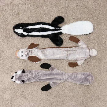 

3pcs Pet Plush Toy Creative Empty Plush Toy for Dog Cat Pet (Squirrel, Raccoon, Rabbit Pattern)
