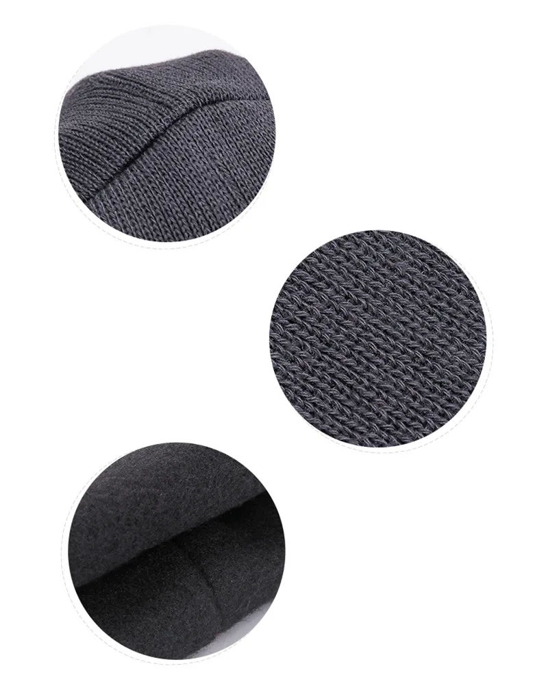 1PCS Casual Earmuffs Skullies Beanies Men Women Warm Knitted Winter Hat Fashion Solid Hip-hop Beanie Hat Winter Hats For Men