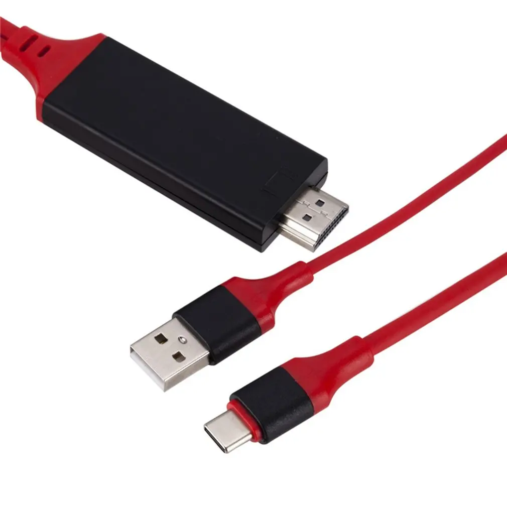 Кабель type-C к HDMI Поддержка Usb зарядки type-C к HDMI 4K* 2K HD адаптер кабель type-C к HDMI с кабель для зарядки с адаптером