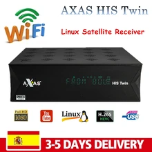 Axas seu gêmeo DVB-S2/s hd enigma 2 receptor de satélite construir em wifi + linux e2 aberto atv h.265 iptv caixa receptor tv satélite axas
