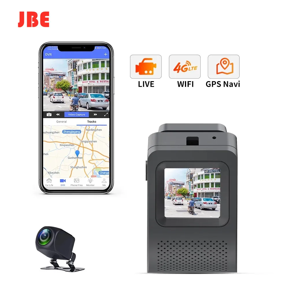 4G LTE Car DVR GPS Tracking Hidden Dash Camera Support Live Remote Monitoring Auto Video Recording HD1080P WiFi Hotspot |