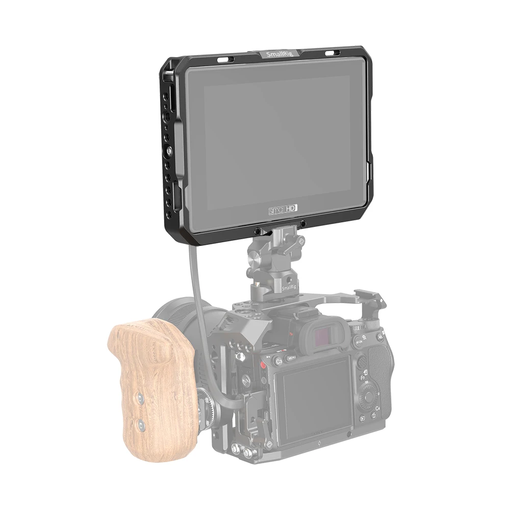 SmallHD Indie 7 CMS2684용 SmallHD 702 터치 모니터 케이지 키트용 썬 후드가 있는 SmallRig 케이지