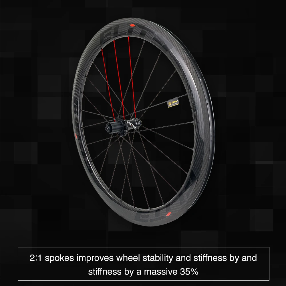 Колеса ELITEWHEELS 700c шоссейные велосипедные Углеродные колеса 3k Twill UCI качественные