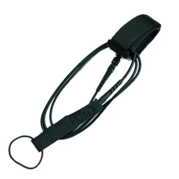 

Double Swivels Surfboard Leash Elastic Ankle Strap Anti-lost Safe Rope Durable Loop Closure Universal 6FT 5.5mm Surfing TPU Foot
