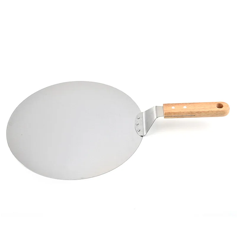 12-inch Stainless Steel Pizza Shovel Large Round Cake Pizza Stone Cake Transfer Baking Tool Baking Pan
