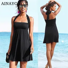 2020, сексуальное пляжное платье, бикини, накидка, для женщин, летнее, обернутое, грудь, без рукавов, пляжный купальник, накидка, плюс размер, на...(China)