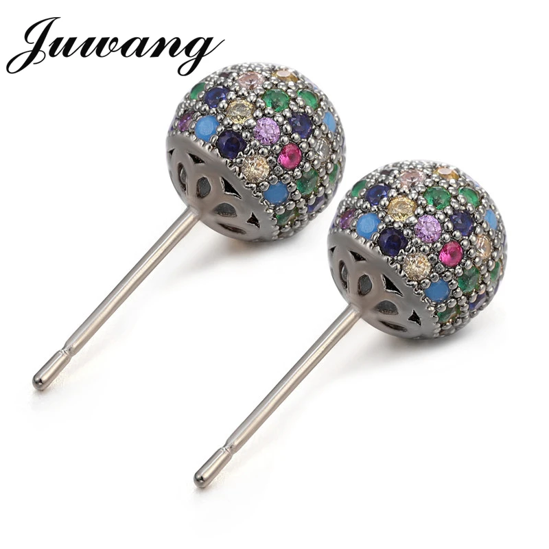 JUWANG Rhinestone Stud Earrings For Women Aretes De Acero Inoxidable Para Mujer Earings Fashion Jewelry Aretes De Mujer - Image 4