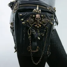 Vintage Unisex Steampunk Fanny Bag Steam Punk Retro Rock Gothic Bag Goth Shoulder Waist Bags Packs Victorian Style Leg Bag