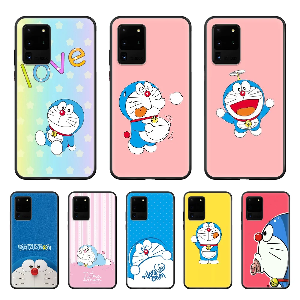 Милый чехол для телефона с роботом Doraemon корпус корпуса SamSung Galaxy S 5 6 7 8 9 10 20 Edge Plus E