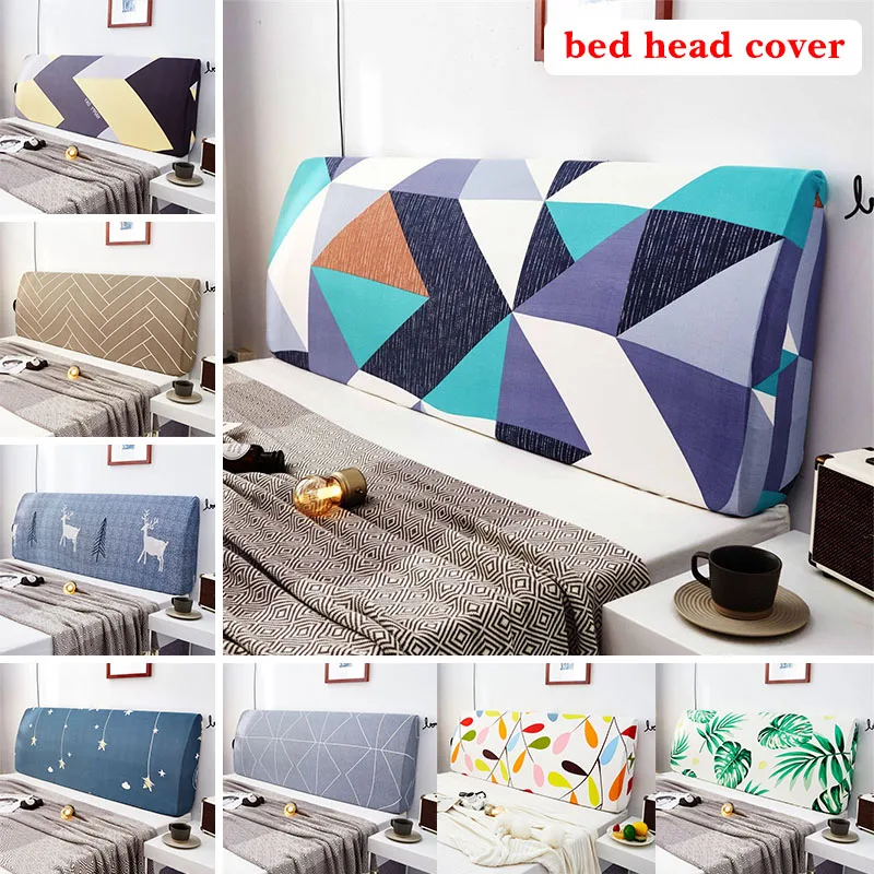 Printed All-inclusive Bed Head Cover Elastic Double Bed Headboar