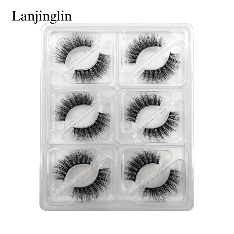 LANJINGLIN 6 pairs wispy natural false eyelash soft volume 3d mink lashes fluffy faux cils makeup eyelashes extension cilios LANJINGLIN 6 pairs wispy natural false eyelash soft volume 3d mink lashes fluffy faux cils makeup eyelashes extension cilios