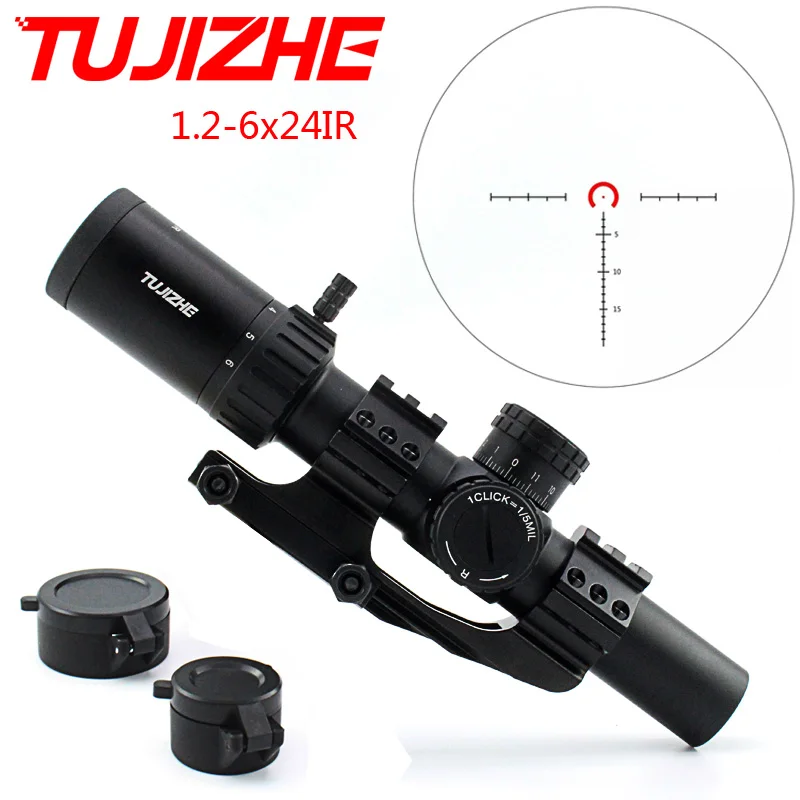 TUJIZHE 1 2 6x24IR охотничья съемка прицел оптический компактный стекло травление сетка
