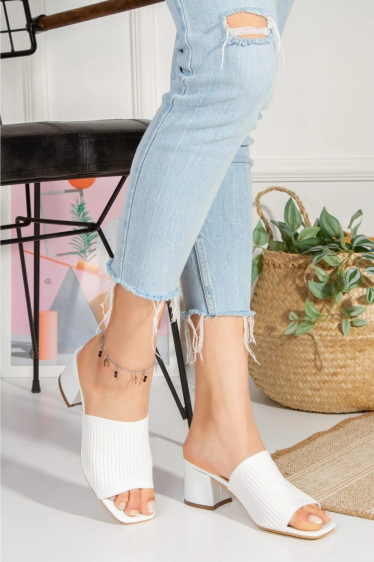 White sandals outfit Clearance