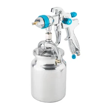 Воздушный Распылитель 1,7 мм распылитель для покрытия мебели, автомобильный Краскораспылитель 1000 мл, всасывающий Воздушный Распылитель, ручной распылитель для лака