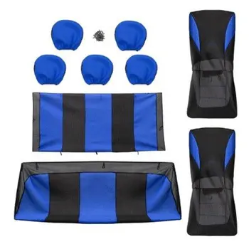 

9PCS Car Seat Covers Protectors Universal Washable Dog Pet Full Set Compatible Airbags 100% Polyester Material Front Rear