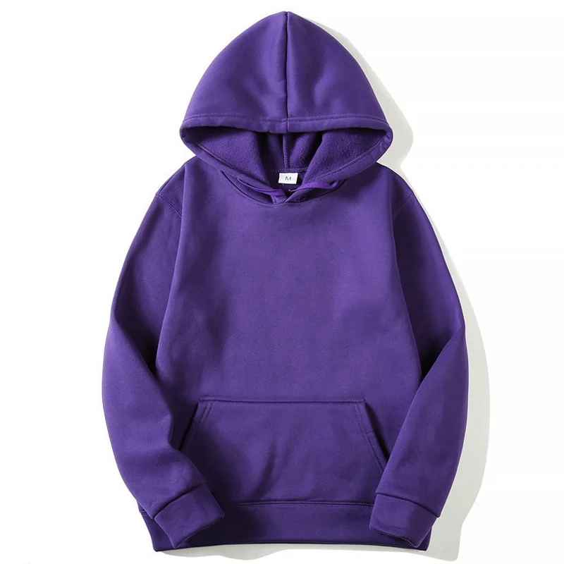 Purple Модные брендовые мужские толстовки весна осень мужские повседневные толстовки мужские однотонные толстовки с капюшоном топы - Цвет: Purple