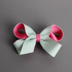 2 предмета бантом Ленточные заколки Hairbow детей нарисованной длинноволосой девочкой, заколки для волос аксессуары ZG88